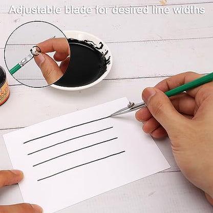 Ruling Pen for Masking Fluid, Cross Hinged Ruling Pen for Fine Line Drawing, Technical Drawing, Suitable for Use with Masking Fluid, Ink and Gouache - color: Green, style: Cross Hinged