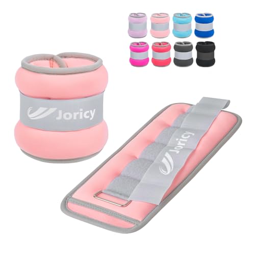 Ankle Weights A Pair of 1/2/3/4/6/8/10/12/20 LBS Wrist Leg Arm Weights for Women Men with Adjustable Straps, Strength weighted for Physical Therapy Running Walking Home Fitness Gym Workout Weight Loss - color: Light Pink
