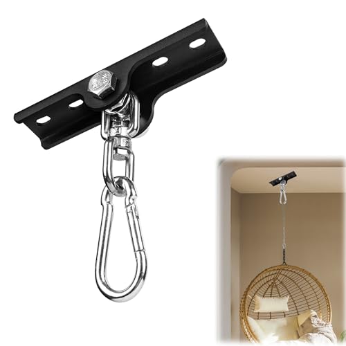 Heavy Duty Swing Hanger Hook, Swing Hangers for Wooden Concrete Swingset Hangers, 360° Swivel Swing Set Hanger，Suspension Hooks for Hammock Chairs, Yoga Swings, Punching Bag