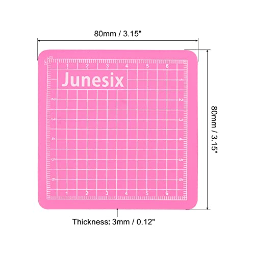 MECCANIXITY Cutting Mats 3.1x3.1" Double Sided Mini Rotary Fabric Sewing | 2 Pack, for Hobbyist DIY Craft Creative Design, Pink
