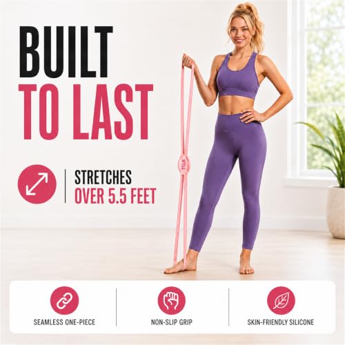 Silicone Figure 8 Resistance Bands for Women, 15 & 25 LB Set