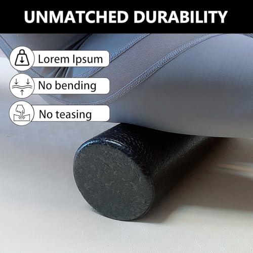 Hard Travel Size Back Roller, High Density Foam Roller for Exercise - color: Black