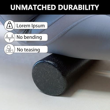 Hard Travel Size Back Roller, High Density Foam Roller for Exercise - color: Black