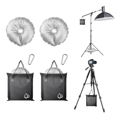 4 PCS Heavy Duty Sandbag Weight Set with 2 Waterproof Sandbags | & 2 Water Weight Bags for Photography Backdrop Stand, Tripod Weight, Tents, Tripod Wate Bag - size: 4 PCS