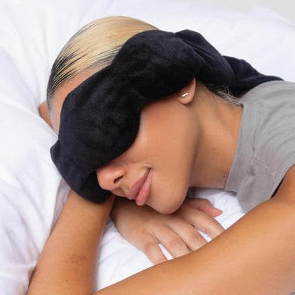 nodpod Patented Gentle Pressure Sleep Mask, Weighted Eye Mask | Patented Light Blocking Design for Sleeping, Travel & Relaxation, Bead Filled, Machine Washable, BPA-Free, Black Onyx - color: Black Onyx Cotton