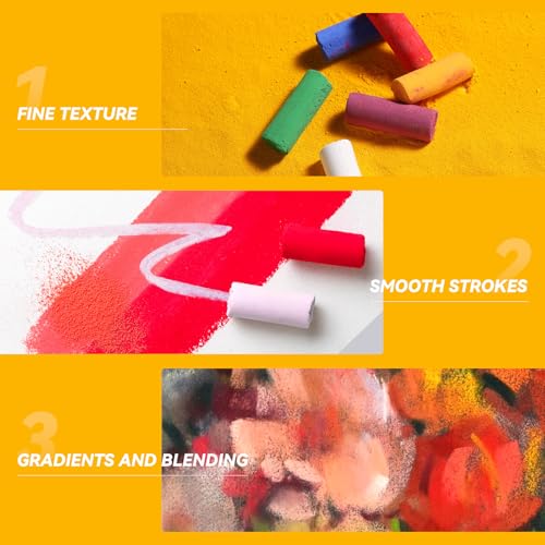 Paul Rubens Soft Pastels, 72 Colors Pastels for Artists and Beginners | Vibrant Colors, Fine Smooth Texture, Easy Blending, Strong Adhesion - style: 72 Colors