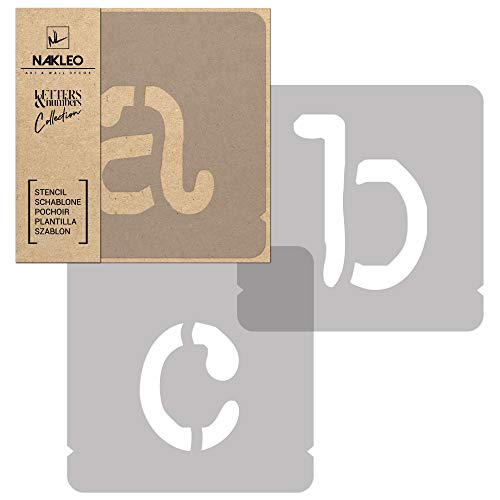 NAKLEO 42 Pcs Letters & Numbers Plastic Stencils for Crafts Reusable 2 Inch, Letter for Painting, Alphabet, Template Art, Wall, Wood, Fabric - Typewriter Small - color: Typewriter – Small, size: 2.0" x 2.0"