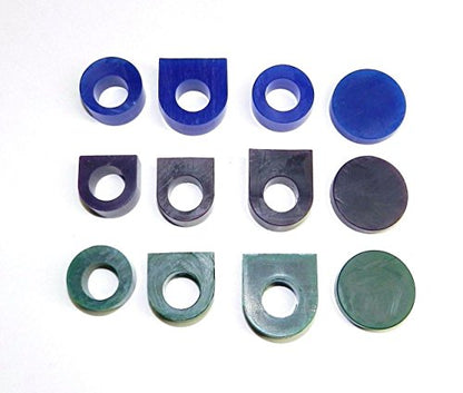 JTS Carving Wax Ring Tube Assortment - Jewelry Earring Modeling Wax 12 Pcs Pre-Cut Tubes & Blanks - 3 Grades