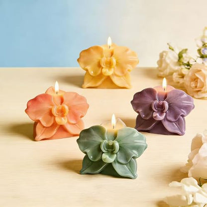 Phalaenopsis Flower Petal Mold - Cylinder Molds Silicone Wave Spiral Candle Mold - Silicone Resin Casting Molds for Candle & Resin & Soap Craft Supplies - color: xre-SP-99