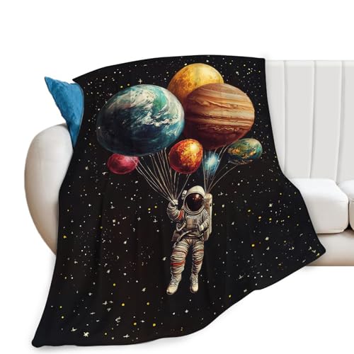 Space Blanket, Astronaut Throw Blanket, Astronaut Gifts, Galaxy Blankets, Space Stuff Fleece Flannel Plush for Men Women Girls Lovers Adults Soft Bedding for Sofa Office Home Decor 40"X50" - color: Astronaut, size: 50"x40"