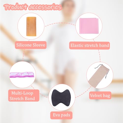 WodGod Professional Wooden Ballet Foot Stretcher Set - Arch Enhancer and Toe Strengthener for Ballet Dancers, Gymnasts, Yoga Practitioners with Portable Bag- Ideal Dance Accessories Gift