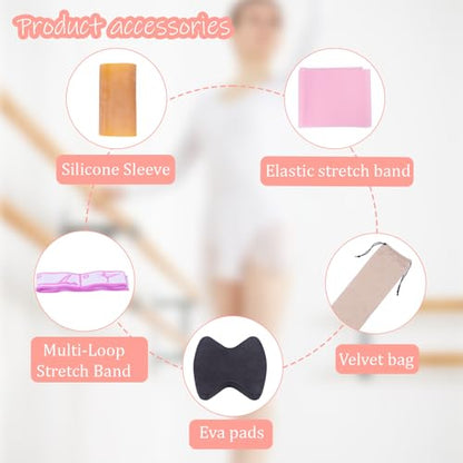 WodGod Professional Wooden Ballet Foot Stretcher Set - Arch Enhancer and Toe Strengthener for Ballet Dancers, Gymnasts, Yoga Practitioners with Portable Bag- Ideal Dance Accessories Gift