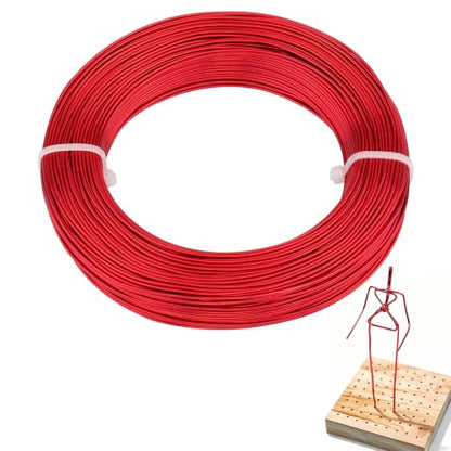 18 Gauge Aluminum Craft Wire, 164FT 1mm Bendable Metal Wire for Jewelry Making, Wreath Making, Beading(Red) - color: Red