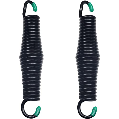 Porch Swing Springs Hammock Chair Spring Hold up to 1300lbs Heavy-Duty Chrome Springs for Hanging Chairs Ceiling Mount Porch Swings Punching Bag - 2 PCS Black - color: Black, size: 0.236in Diameter