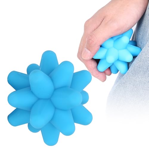 Dioche Spiky Massage Balls, 2 Colors Acupoint Physical Massage Balls, Lacrosse Ball Roller Set Perfect for Foot Massage, Deep Tissue Massage, Trigger Point (Blue)