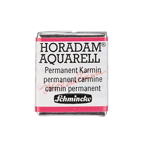 Schmincke - HORADAM® AQUARELL - Finest Artists' Watercolors, 353 Permanent Carmine, 14 353 044, 1/2 pan - color: 353 Permanent Carmine