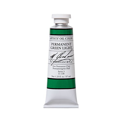M. Graham Artist Oil Paint Permanent Green Light 1.25oz/37ml Tube - color: Permanent Green Light, size: 1.25 Fl Oz (Pack of 1)