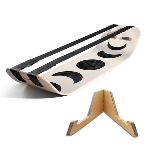 GIBBON SlackBoard, Balance Board Kids & Adults, Slackline Balance Trainer - color: Moon Plus with Stand