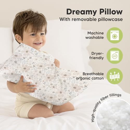 Toddler Pillow with Pillowcase, 13x18 My Little Dreamy Pillow (Flora Vale) - color: Flora Vale