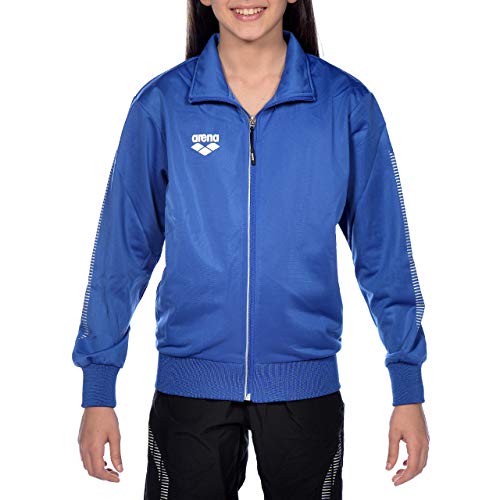 ARENA Kids Teamline Knitted Poly Jacket Full Zipper Collared Side Pockets Track Suit Quick Drying Lightweight Performance Swimming Training Pool Soccer Apparel Sports Clubs, Royal Blue, XX-Large