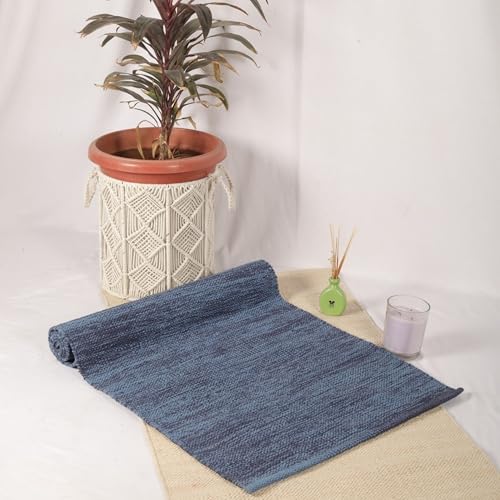 Trade Star Organic Cotton Yoga Mat Tie Dye Highly Absorbent Travel Mat for Indoor or Outdoor Use 72"L x 24"W Inches Perfect Size Yoga Mat for Meditation and Exercise Extra Thick Reversible Yoga Rug - color: Color 1
