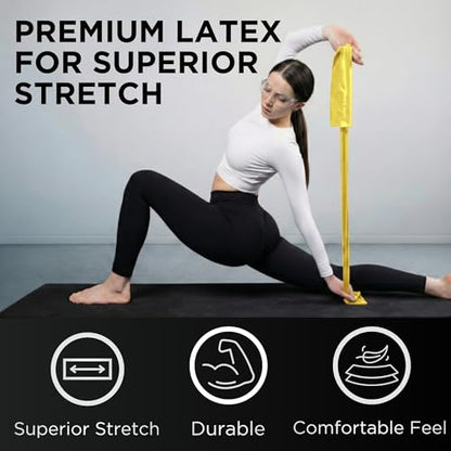 THERABAND Resistance Bands Set, Elastic Bands for Exercise & Physical Therapy, Strength Training for Upper & Lower Body Fitness - size: Beginner Set – 3 Pack, style: Latex
