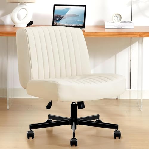 Criss Cross Chair,Thick Padded Cross Legged Office Chair,Beige - color: Beige