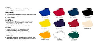 Speedball Professional Relief Ink, Phthalo Blue, 5 Ounce Tube - color: Phthalo Blue, size: 5 fl oz
