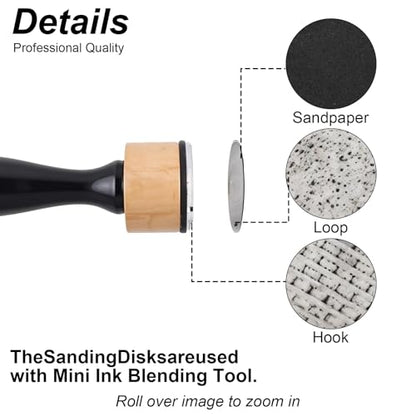 Guduling 13 Pcs Mini Ink Blending Tool,with 12 Pcs Brush for Ink Pad | Ink Blending Brushes,Flat Head Round Ink Blending Tool for Scrapbooking Painting Drawing Art Supplies Distressing
