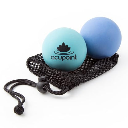 Acupoint Physical Massage Therapy Ball Set - Ideal for Yoga, Deep Tissue Massage, Trigger Point Therapy and Myofascial Release Physical Therapy Equipment - style: Blue