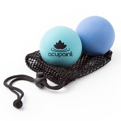 Acupoint Physical Massage Therapy Ball Set - Ideal for Yoga, Deep Tissue Massage, Trigger Point Therapy and Myofascial Release Physical Therapy Equipment - style: Blue