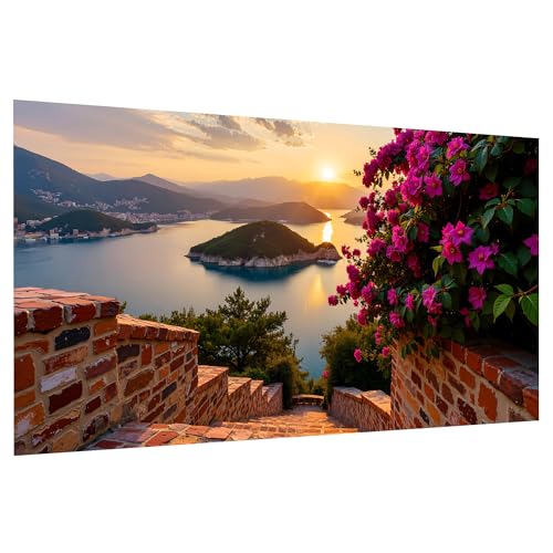 SmartEZ Large Diamond Art Kits for Adults, Sunset Diamond Painting Kits | DIY Large Diamond Art Kits for Adults, Gem Art Kits for Gift, Home Wall Decor 27.5x15.7 Inch - color: Sunset 002