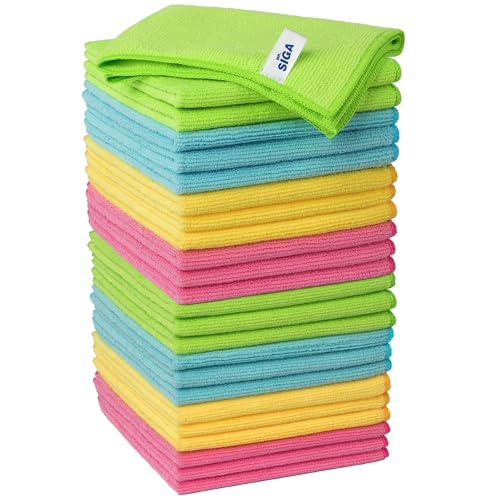 MR.SIGA Microfiber Cleaning Cloths, Streak Free Microfiber Towels, 24 Pack