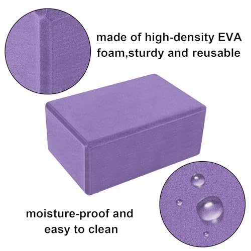 Muka Yoga Blocks 4x6x9 Inch, High Density EVA Foam Yoga Brick for Meditation, Pilates - color: Turquoise, size: 4 pack
