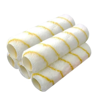 Pro Grade Paint Roller Covers, 9 Inch, 1/2 Inch Microfiber Nap, 5 Pack | For rough, smooth & semi-smooth surfaces | Walls & ceilings | Interior & exterior | Shed-resistant, lint-free