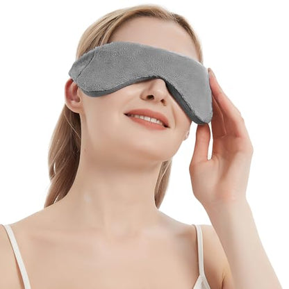 Weighted Eye Pillow for Yoga, Moist Heat Mask for Dry Eyes(Grey) - color: Eye Mask03-grey