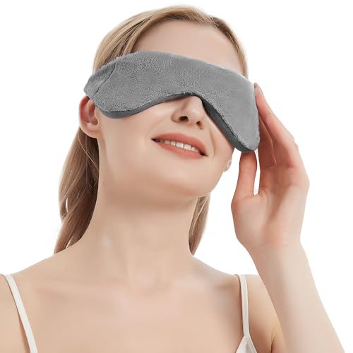 Weighted Eye Pillow for Yoga, Moist Heat Mask for Dry Eyes(Grey) - color: Eye Mask03-grey