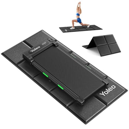 YOLEO Treadmill Mat Walking Pad Mat for Carpet, 63"x30" Foldable Exercise Equipment Mats - 1/4" Thick Non-Slip, Shock Absorbing, Hardwood Floor Protection for Exercise Bike/Weight Bench/Treadmill/Yoga - size: 63" X 30"