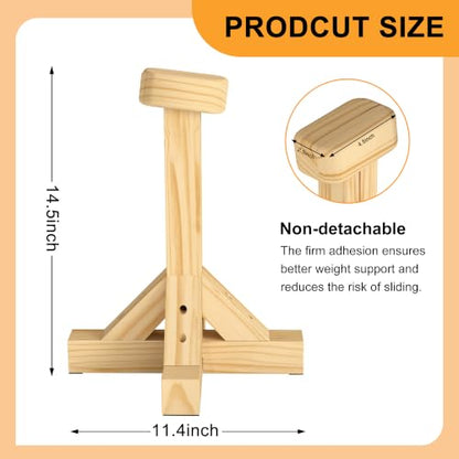 Wooden Handstand Canes for Balance Training, Stable Base Non-Slip Grip