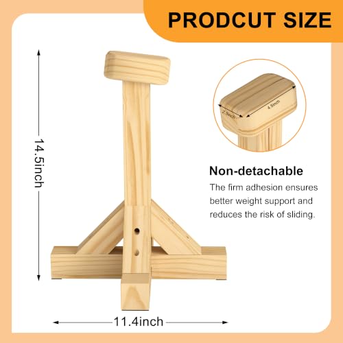 Wooden Handstand Canes for Balance Training, Stable Base Non-Slip Grip