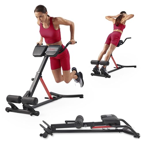 Sunny Health & Fitness Multi-Function Roman Chair - color: Dark Grey
