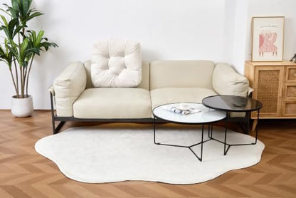 Floor Pillow, Large Meditation Sitting Cushion with Handle | for Tatami, Living Room, Yoga Use for Adults and Kids (1, Square, Cream, 22" x 22" x 6") - color: Square, Cream