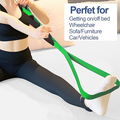 Leg Lifter for After Hip Replacement & Knee Surgery Recovery - Rigid Leg Lifter with Large Foot Loop, Elderly Mobility Aid, Post-Surgery Assist Device, After Surgery Must Haves. (Green) - color: Green