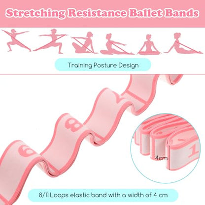 Gjinxi Stretching Strap with Loops, Elastic Yoga Stretch Band