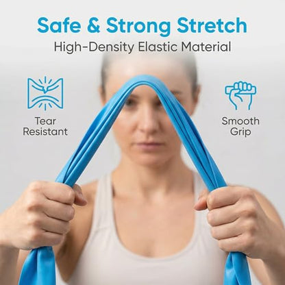 1.5M Resistance Band Elastic Stretch Band for Yoga Pilates and Strength Training - color: blue