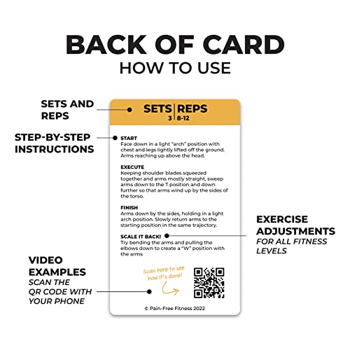 65 Bodyweight Workout Cards Deck 3x5'', Beginner to Intermediate