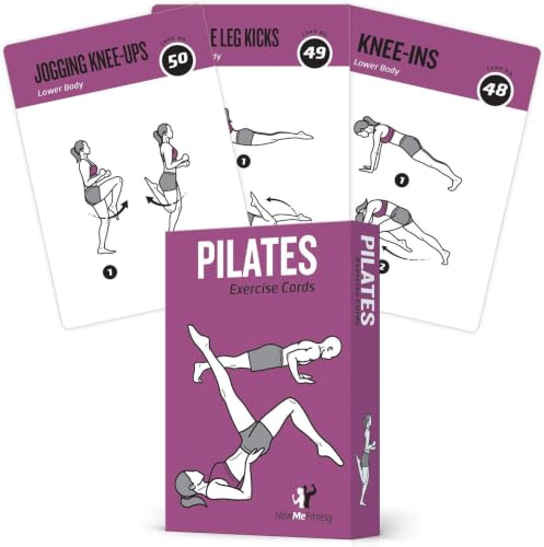 NewMe Fitness Pilates Workout Cards - 50 Card Exercise Deck - style: Pilates