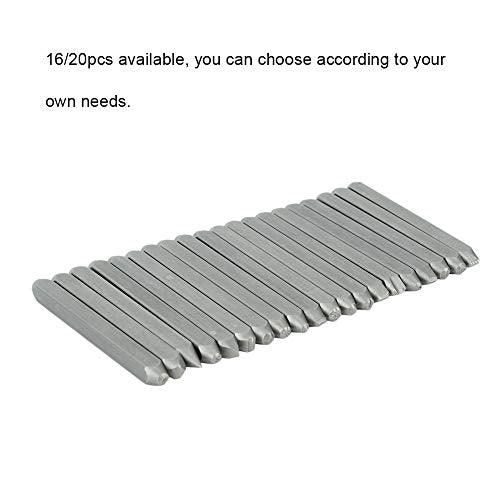 Fayelume 20 PCS Metal Stamping Kit, Metal Stamps for Steel, Jewelry Anvil Chisel, for Jewelry Carbon Steel Flower Hole Punch Tool