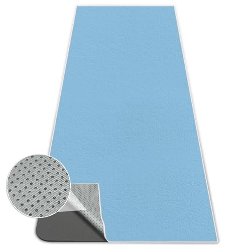 Yoga Towel,Ultra-Absorbent Yoga Mat Towel for Hot Yoga Towel Non Slip,Featuring Ultra-Stylish Prints,Ideal for Workouts,Hot Yoga, Bikram,Pilates Equipment,72 x 27 in, Blue - color: Blue