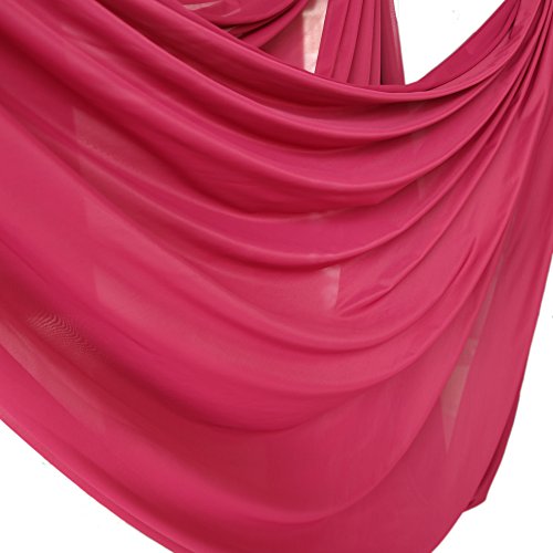 Deluxe Pilates & Yoga Flying Swing Aerial Hammock - Silk Fabric (5mx2.8m) - color: Wine